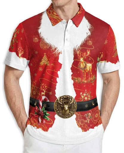 Santa Claus Christmas Polo Shirt for Men | Azhawaiian