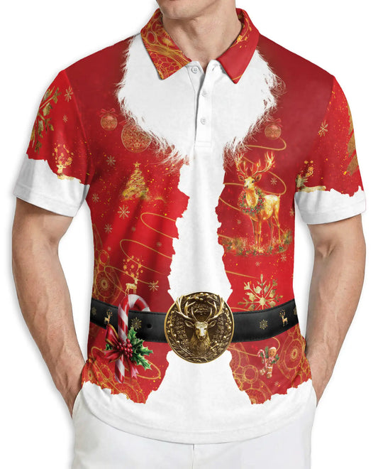 Santa Claus Christmas Polo Shirt for Men | Azhawaiian