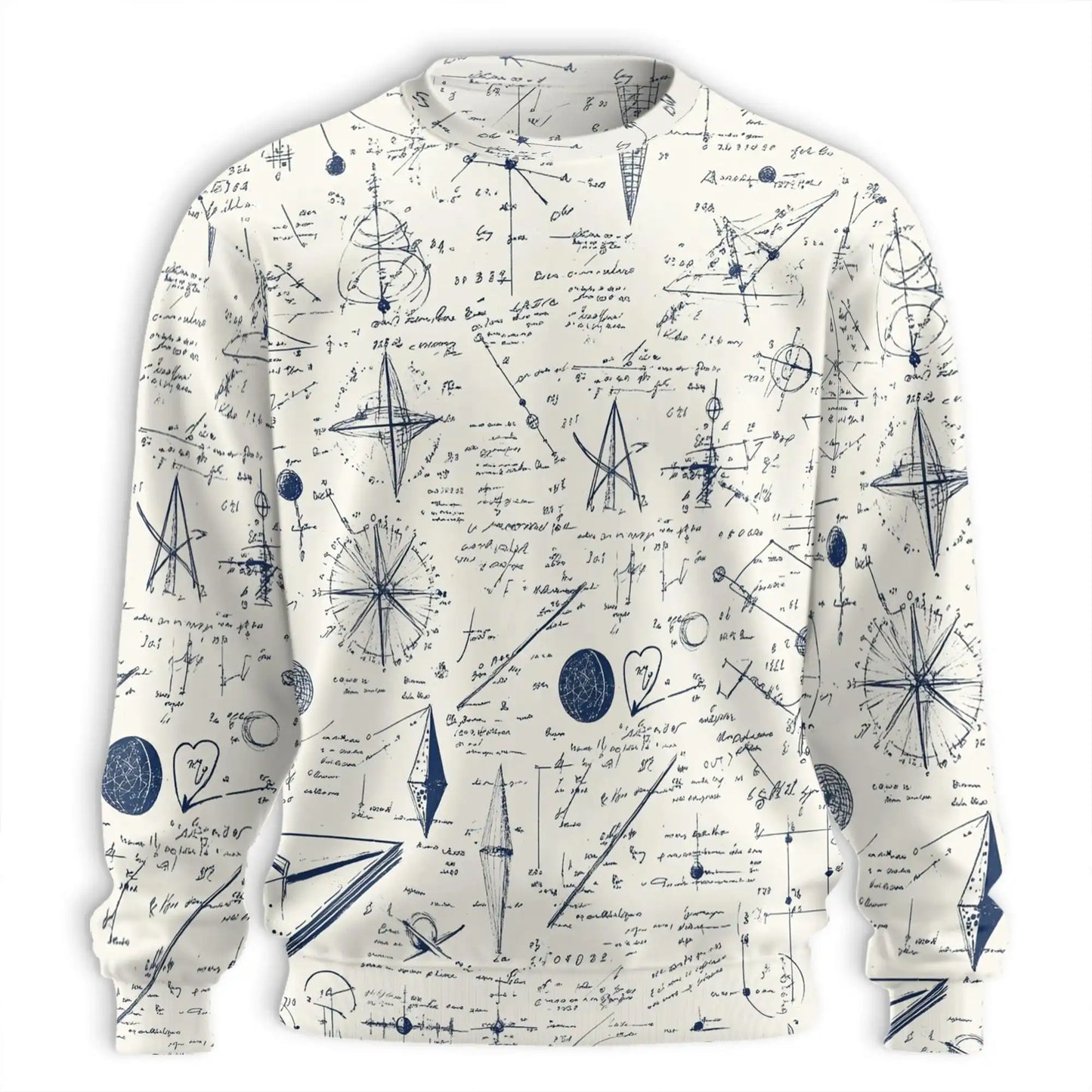 Math Love Pattern Sweatshirt – Colorful Graphic 3D All Over Print Design
