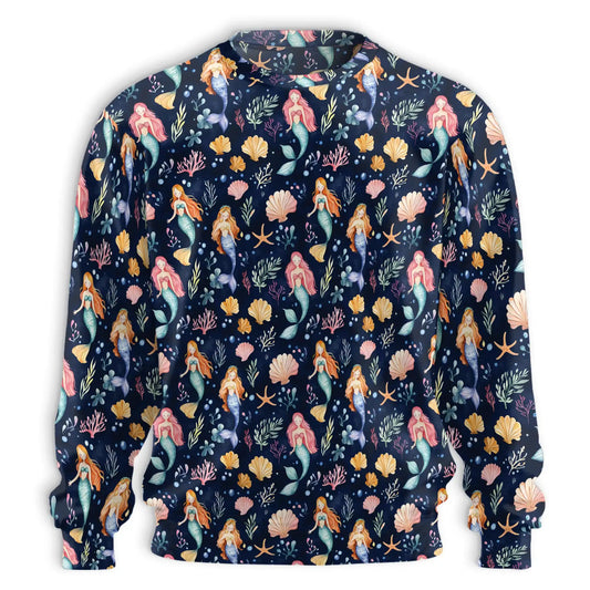 Cute Mermaid Sweatshirt – Colorful Graphic 3D All Over Print Design