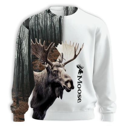 Awesome Moose Sweatshirt – Colorful Graphic 3D All Over Print Design