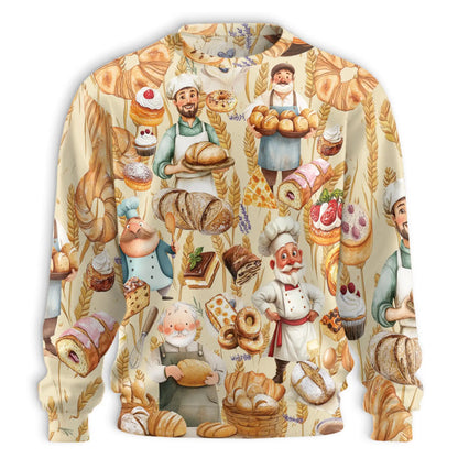 Baker Pattern Sweatshirt – Colorful Graphic 3D All Over Print Design