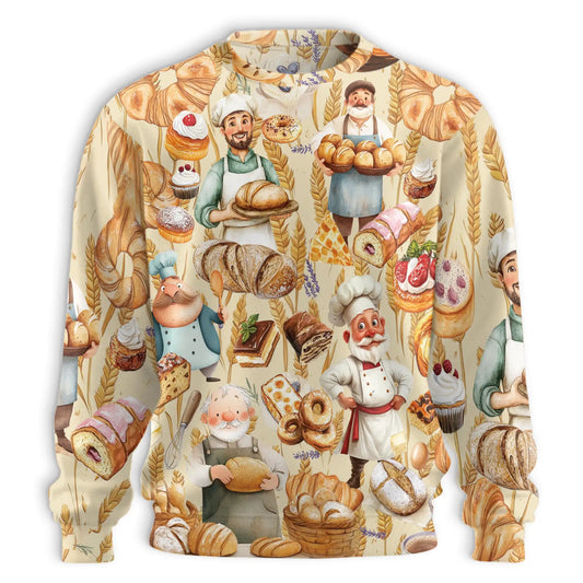 Baker Pattern Sweatshirt – Colorful Graphic 3D All Over Print Design
