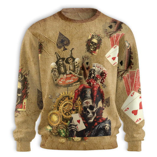 Vintage Poker Sweatshirt – Vintage 3D All Over Print Design