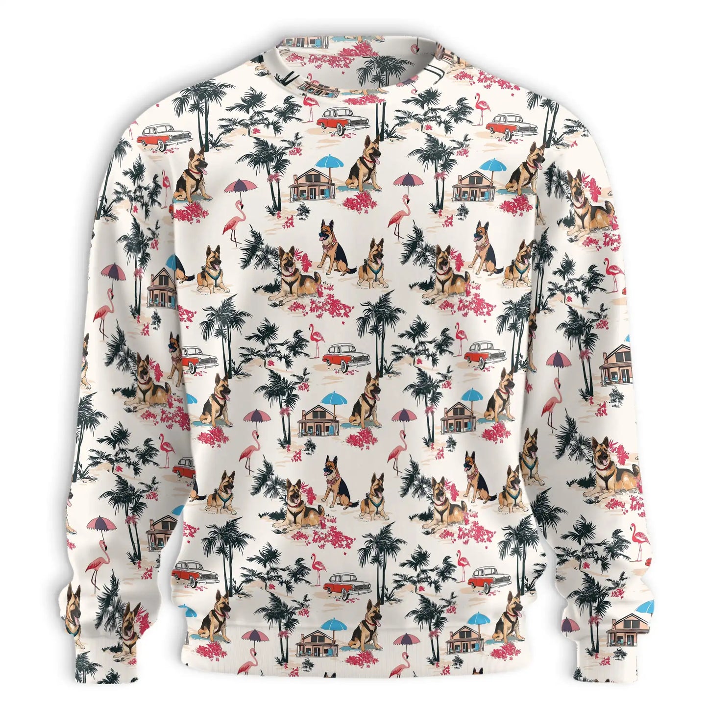 Shepherd Summer Beach Sweatshirt – Dog 3D All Over Print Design