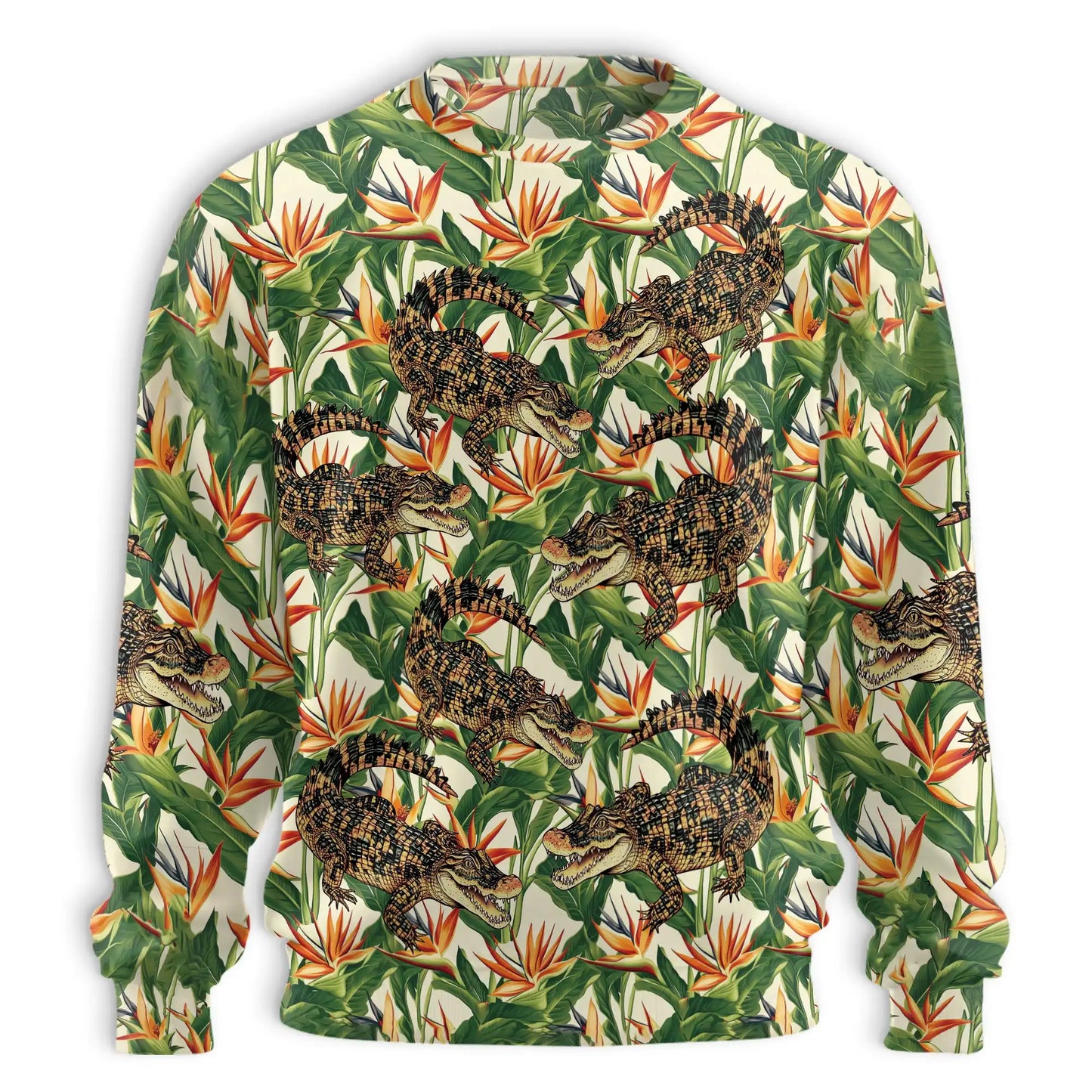 Crocodile Alligator Tropical Sweatshirt – Tropical 3D All Over Print Design