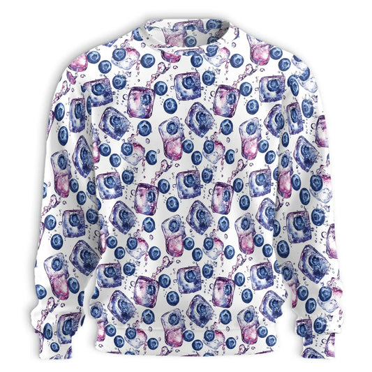 Blueberry Ice Cubes Sweatshirt – Colorful Graphic 3D All Over Print Design