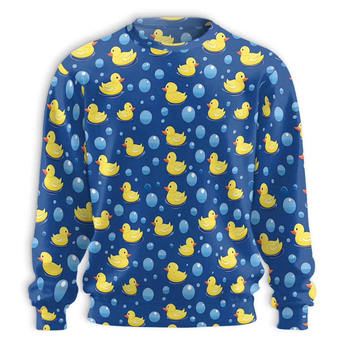 Ducks and Bubbles Sweatshirt – Colorful Graphic 3D All Over Print Design