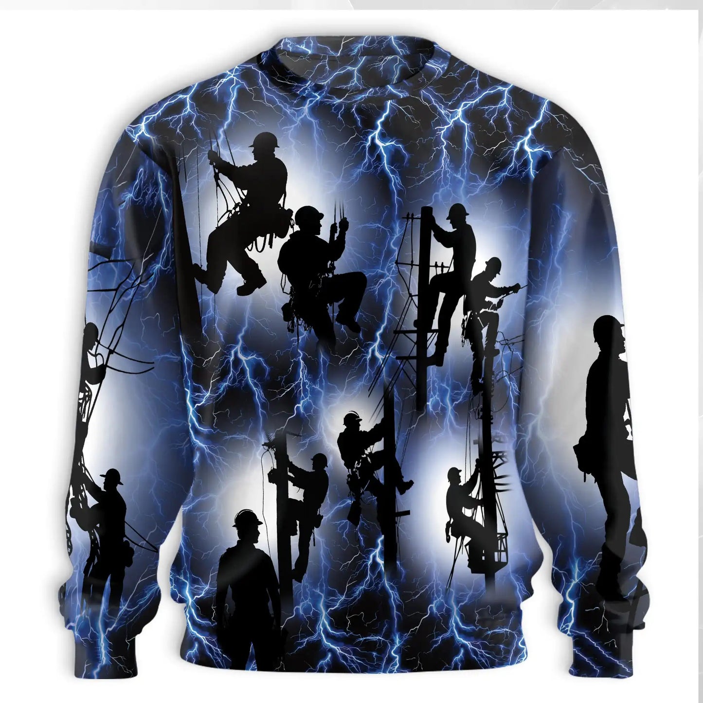 Electric Lineman Sweatshirt – Colorful Graphic 3D All Over Print Design