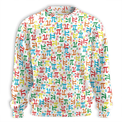 Pi Math Sweatshirt – Colorful Graphic 3D All Over Print Design