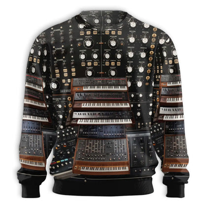Synthesizer Sweatshirt – Colorful Graphic 3D All Over Print Design