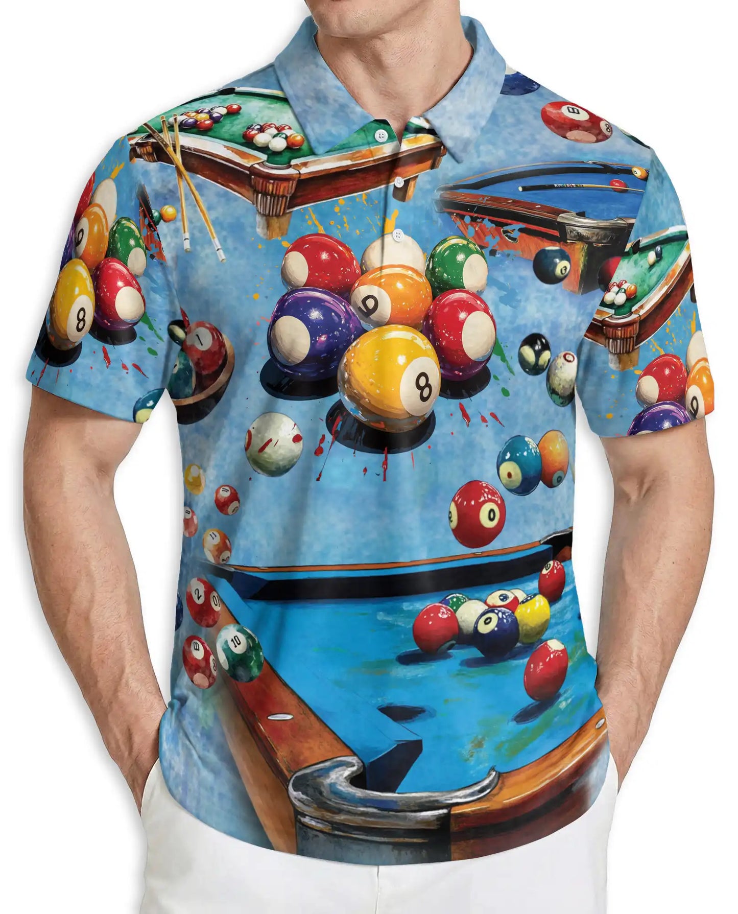 Billiards Pool Ball Polo Shirt | Azhawaiian