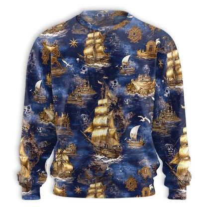 Pirate Ship Sweatshirt – Colorful Graphic 3D All Over Print Design