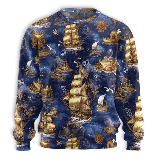 Pirate Ship Sweatshirt – Colorful Graphic 3D All Over Print Design