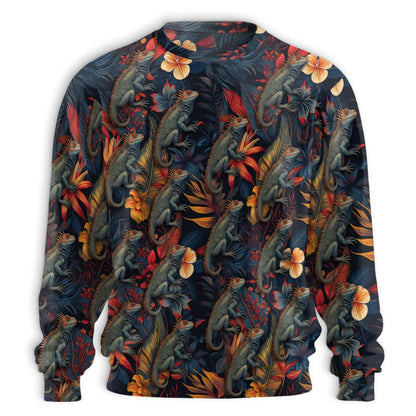 Amazing Iguana Sweatshirt – Colorful Graphic 3D All Over Print Design