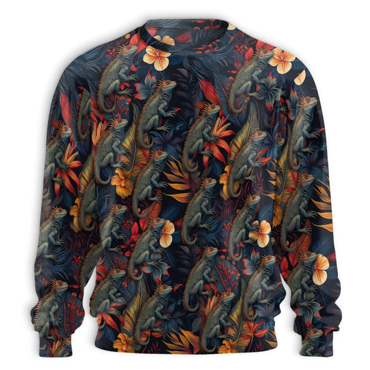 Amazing Iguana Sweatshirt – Colorful Graphic 3D All Over Print Design