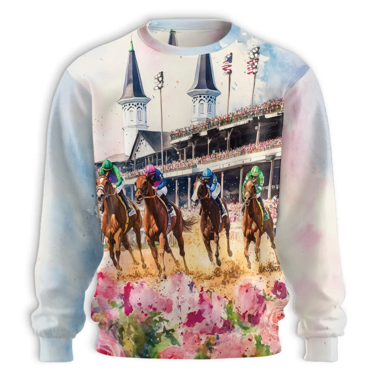 Horseman Sport Horse Riding Racecourse Sweatshirt – Colorful Graphic 3D All Over Print Design