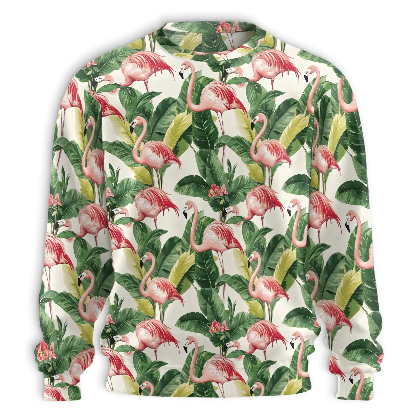Exotic Jungle Flamingo Pattern Sweatshirt – Tropical Jungle 3D All Over Print Design