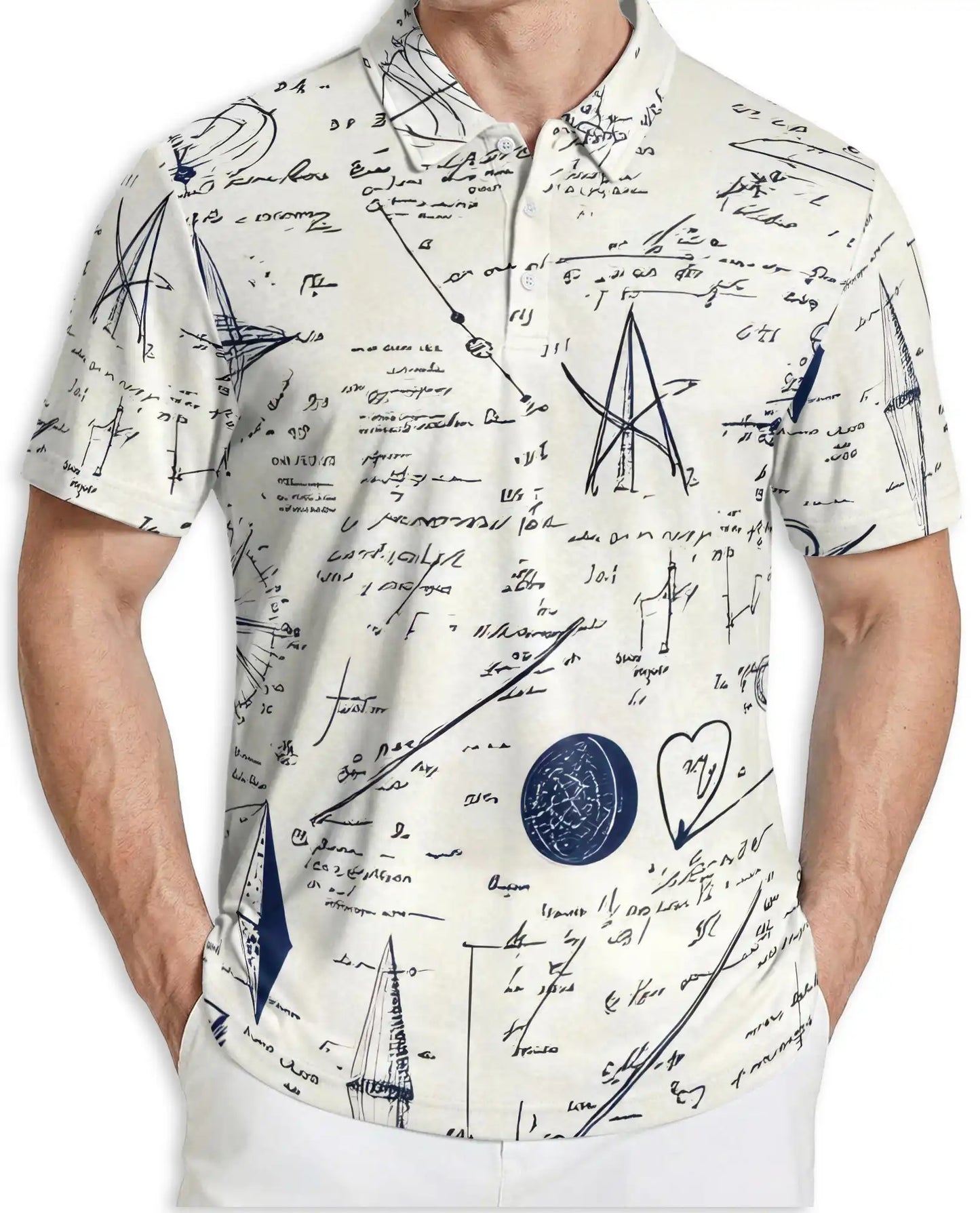 Math Formula Sketch Polo Shirt | Azhawaiian