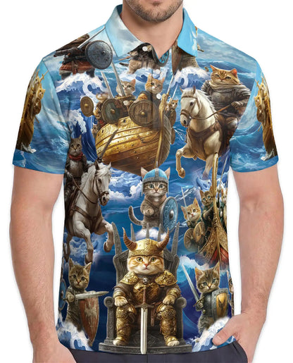 Viking Cat Polo Shirt | Azhawaiian