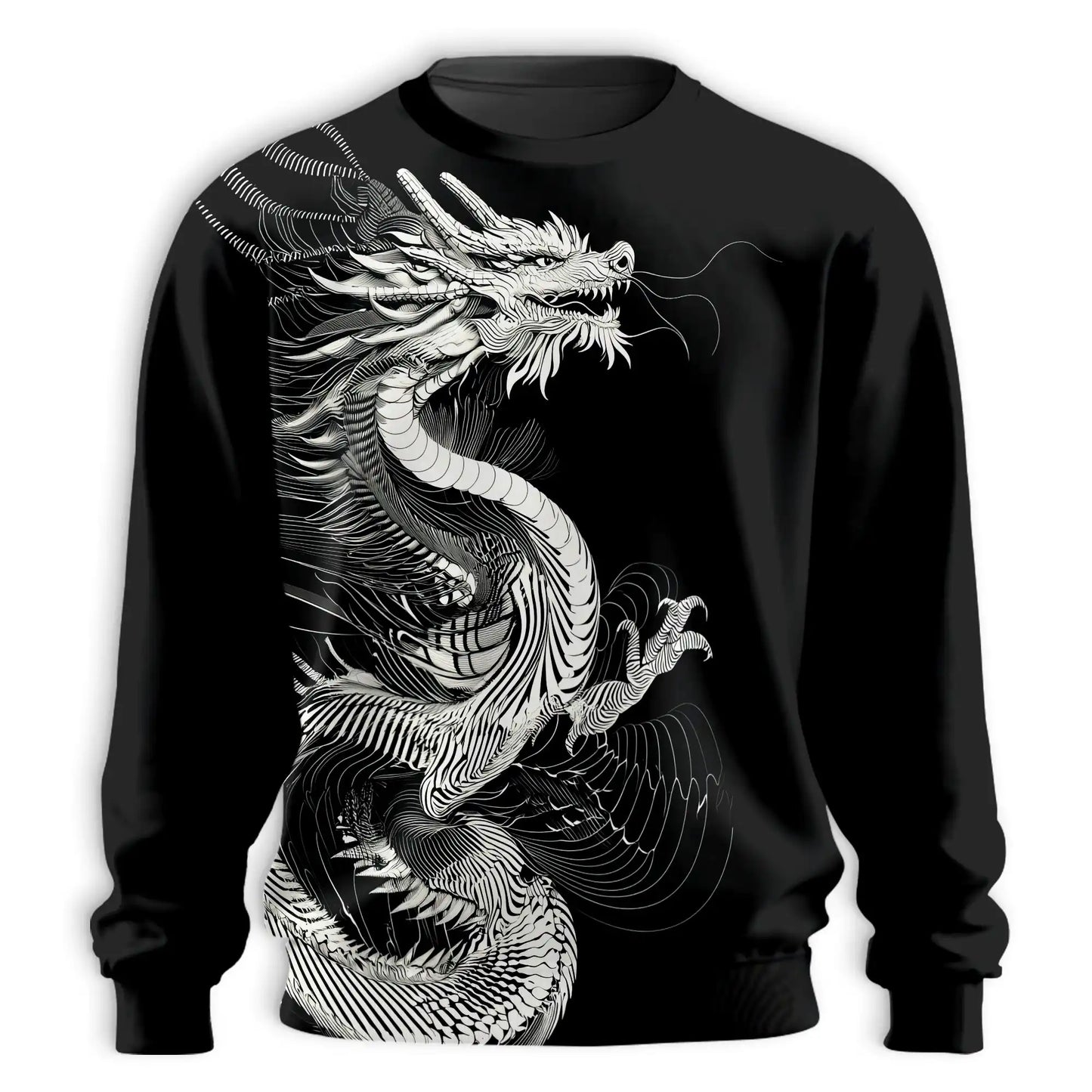 Japanese Dragon Sweatshirt – Colorful Graphic 3D All Over Print Design