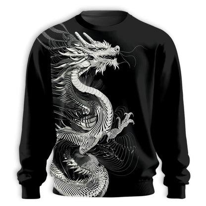 Japanese Dragon Sweatshirt – Colorful Graphic 3D All Over Print Design