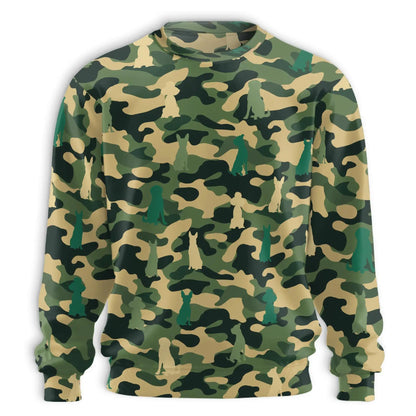 Dog Silhouette Camouflage Sweatshirt – Colorful Graphic 3D All Over Print Design