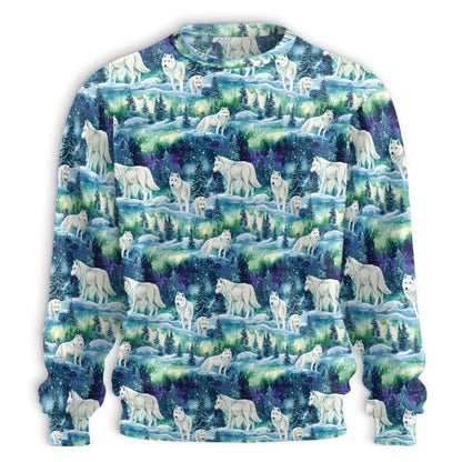 Winter Wolf Sweatshirt – Colorful Graphic 3D All Over Print Design