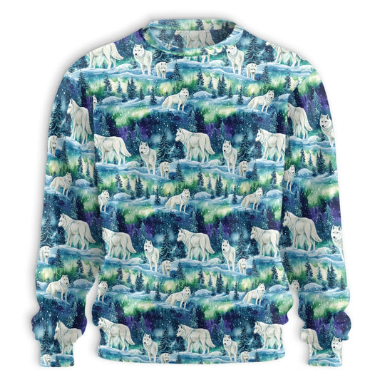 Winter Wolf Sweatshirt – Colorful Graphic 3D All Over Print Design