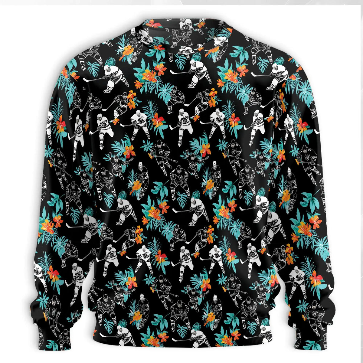 Hockey Player Sweatshirt – Tropical 3D All Over Print Design