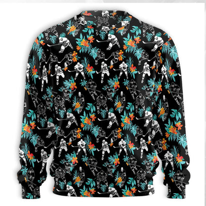 Hockey Player Sweatshirt – Tropical 3D All Over Print Design