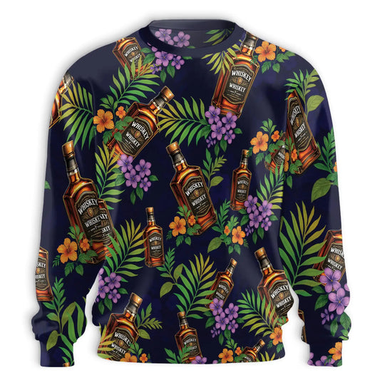 Tropical Bourbon Whiskey Sweatshirt – Tropical 3D All Over Print Design
