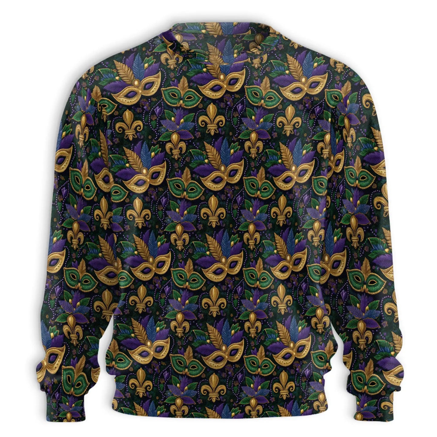 Mardi Gras Mask Pattern Sweatshirt – Colorful Graphic 3D All Over Print Design