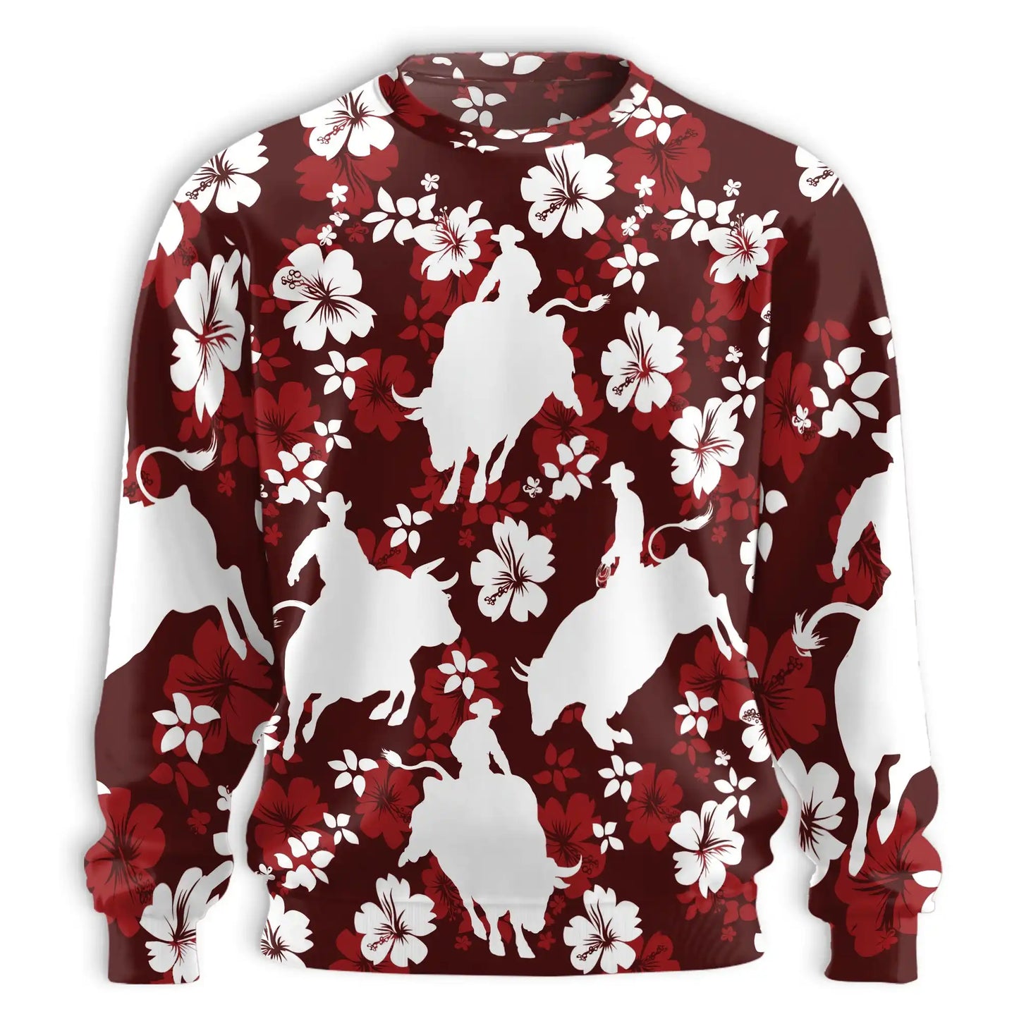 Tropical Bull Riding Sweatshirt – Tropical 3D All Over Print Design
