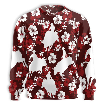 Tropical Bull Riding Sweatshirt – Tropical 3D All Over Print Design