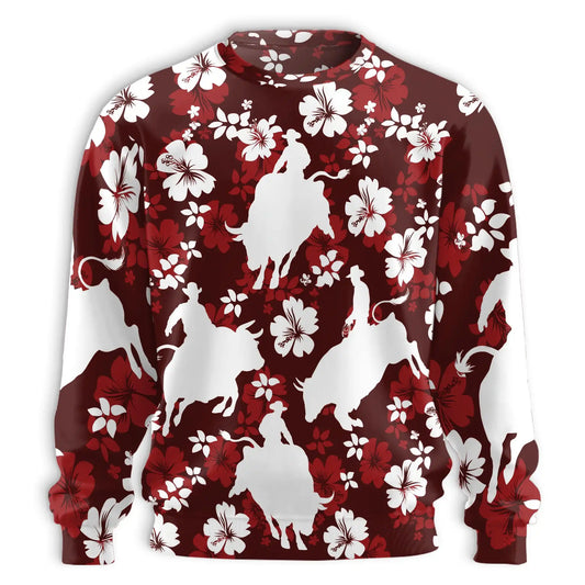 Tropical Bull Riding Sweatshirt – Tropical 3D All Over Print Design