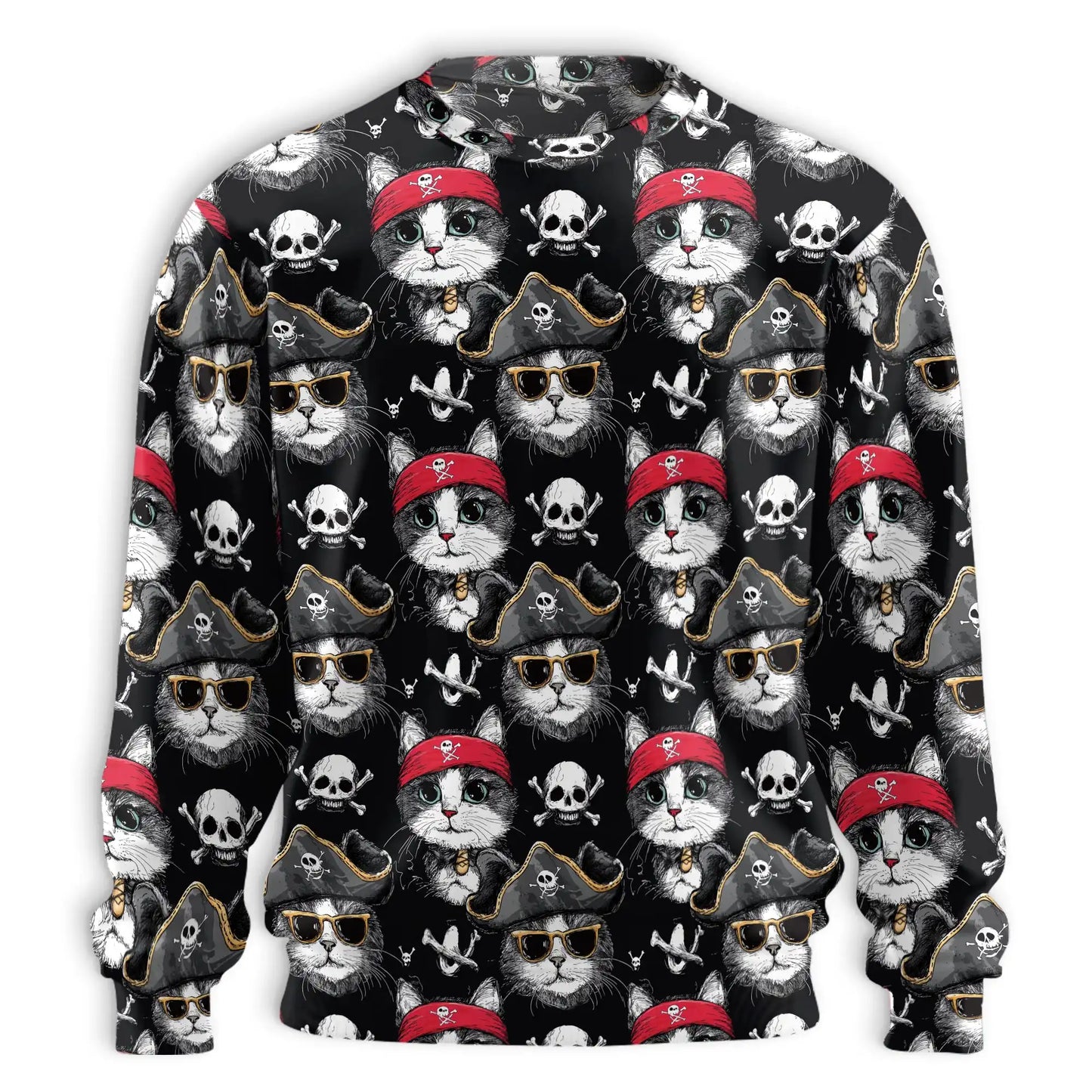 Pirate Cat Sweatshirt – Colorful Graphic 3D All Over Print Design