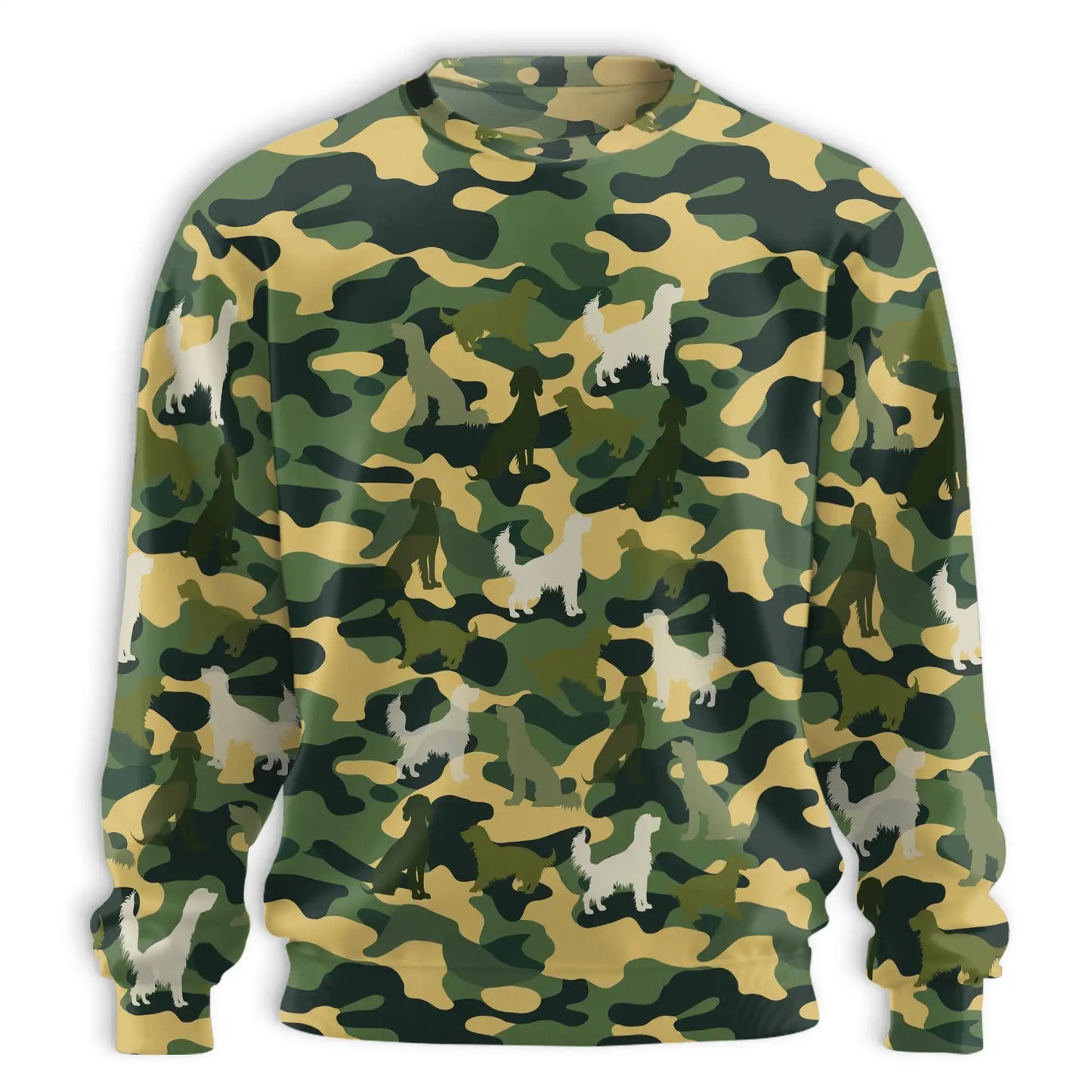 English Setter Dog Camo Sweatshirt – Colorful Graphic 3D All Over Print Design