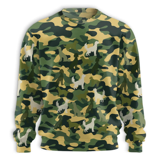 English Setter Dog Camo Sweatshirt – Colorful Graphic 3D All Over Print Design