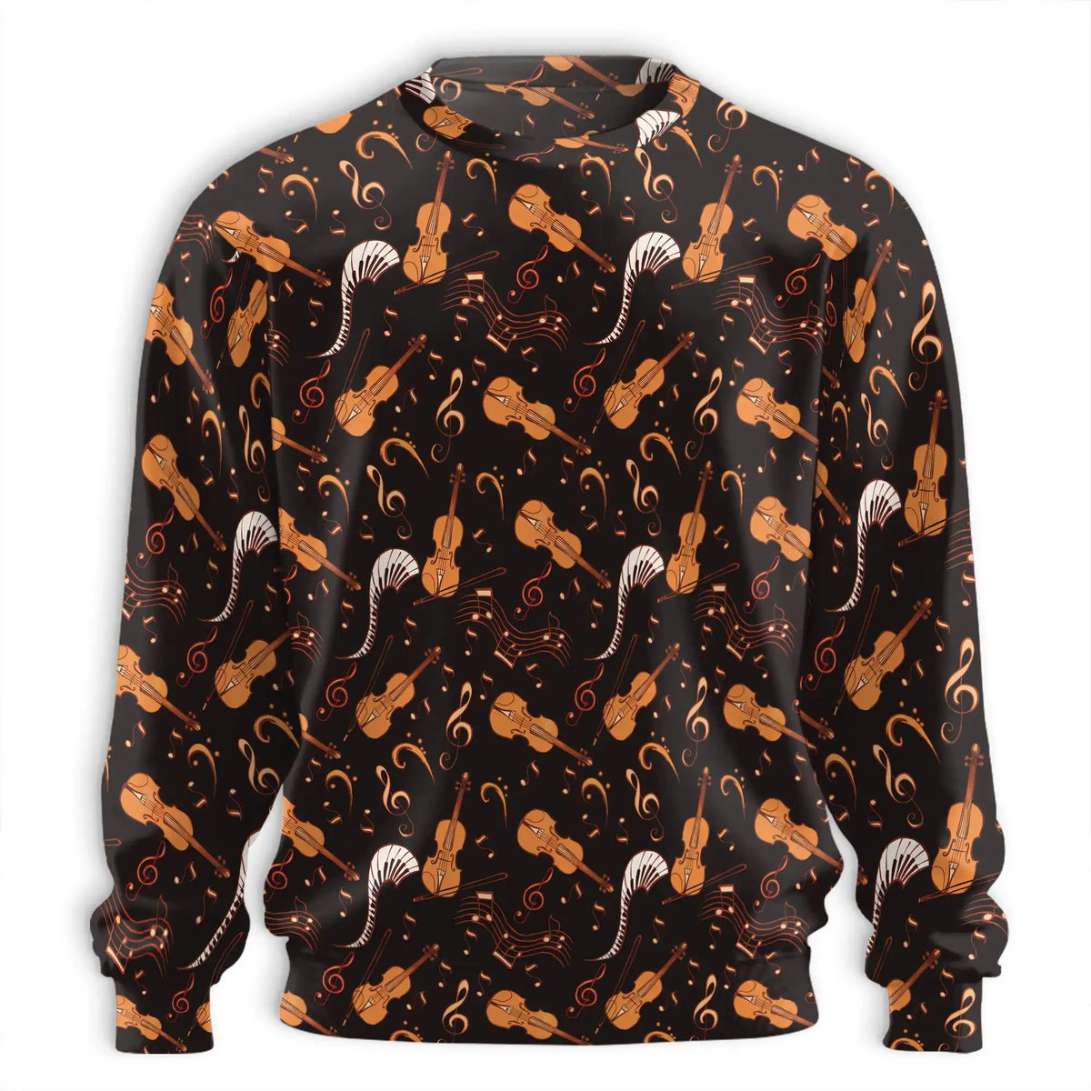 Violin Music Sweatshirt – Colorful Graphic 3D All Over Print Design