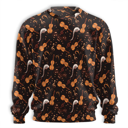 Violin Music Sweatshirt – Colorful Graphic 3D All Over Print Design
