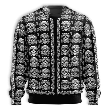 Sugar Skull Pattern Sweatshirt – Colorful Graphic 3D All Over Print Design