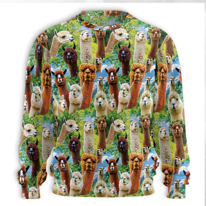 Alpaca Sweatshirt – Colorful Graphic 3D All Over Print Design