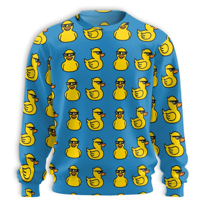 Funny Duck With Sunglasses Sweatshirt – Colorful Graphic 3D All Over Print Design