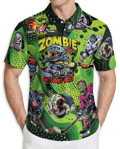 Zombie Hockey Polo Shirt | Azhawaiian
