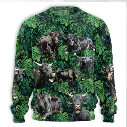 Angus Cattle Tropical Sweatshirt – Tropical 3D All Over Print Design