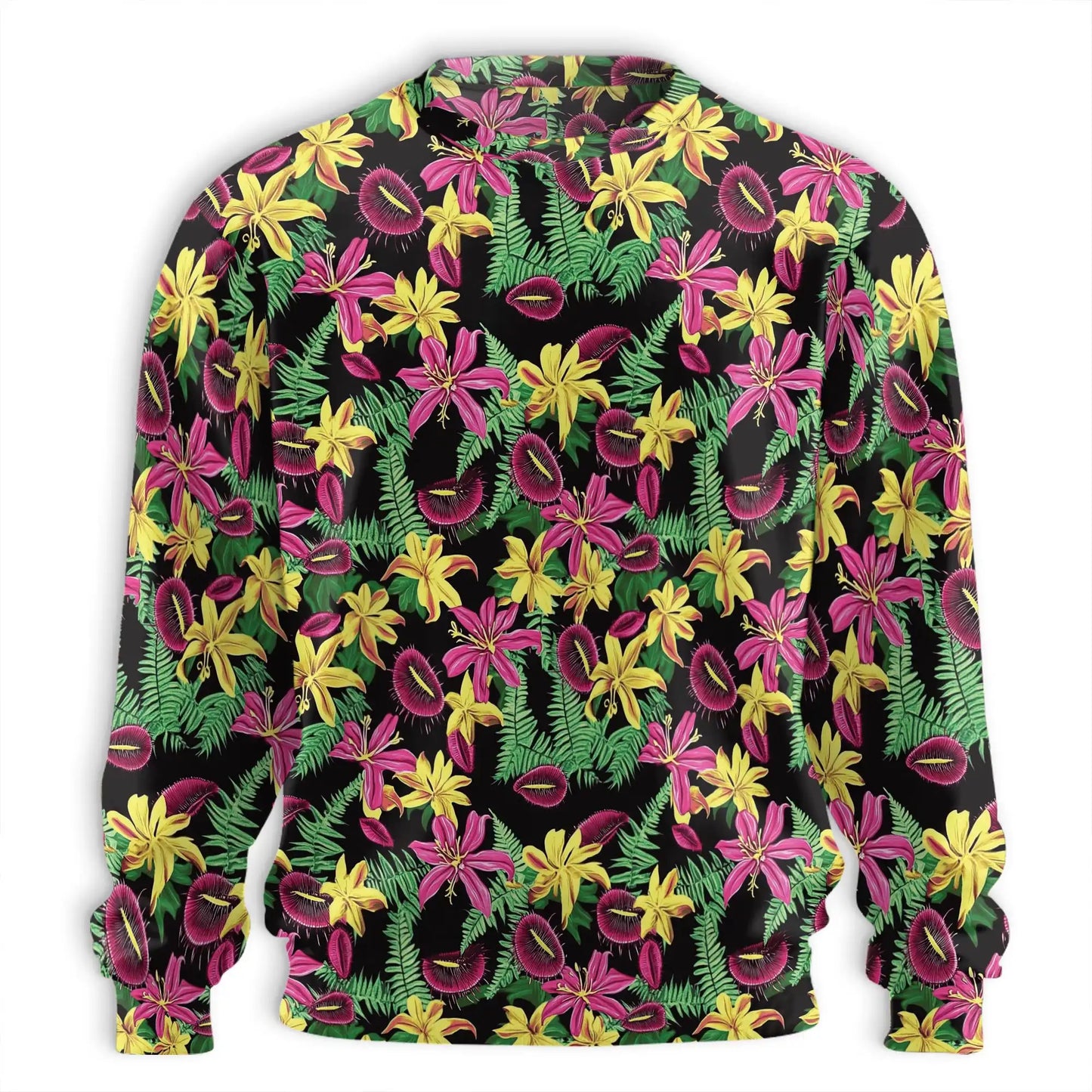 Venus Flytrap Floral Sweatshirt – Colorful Graphic 3D All Over Print Design