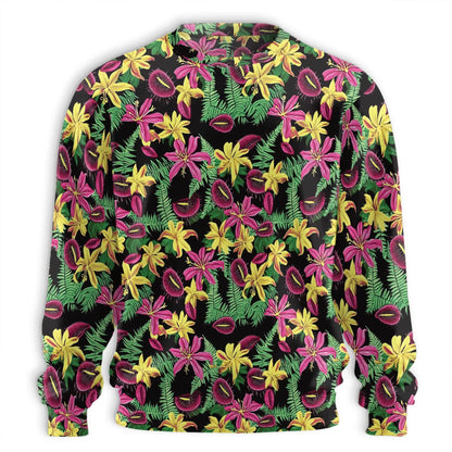 Venus Flytrap Floral Sweatshirt – Colorful Graphic 3D All Over Print Design