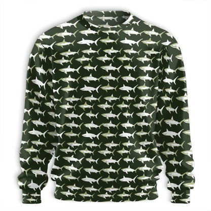 Retro Shark Sweatshirt – Vintage 3D All Over Print Design