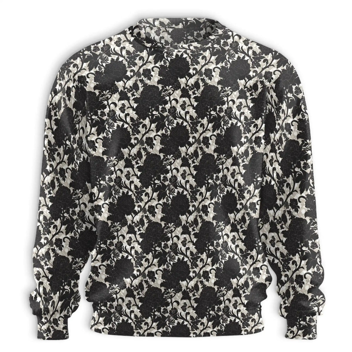 Black Gothic Floral Sweatshirt – Colorful Graphic 3D All Over Print Design